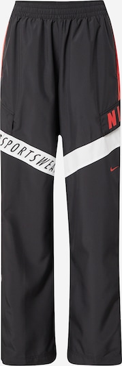 Nike Sportswear Klapptaskutega püksid erkpunane / must / valge, Tootevaade