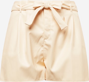 Missguided Plus Pleat-Front Pants in Beige: front