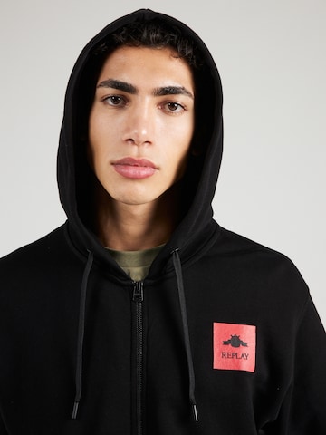 REPLAY Sweat jacket in Black