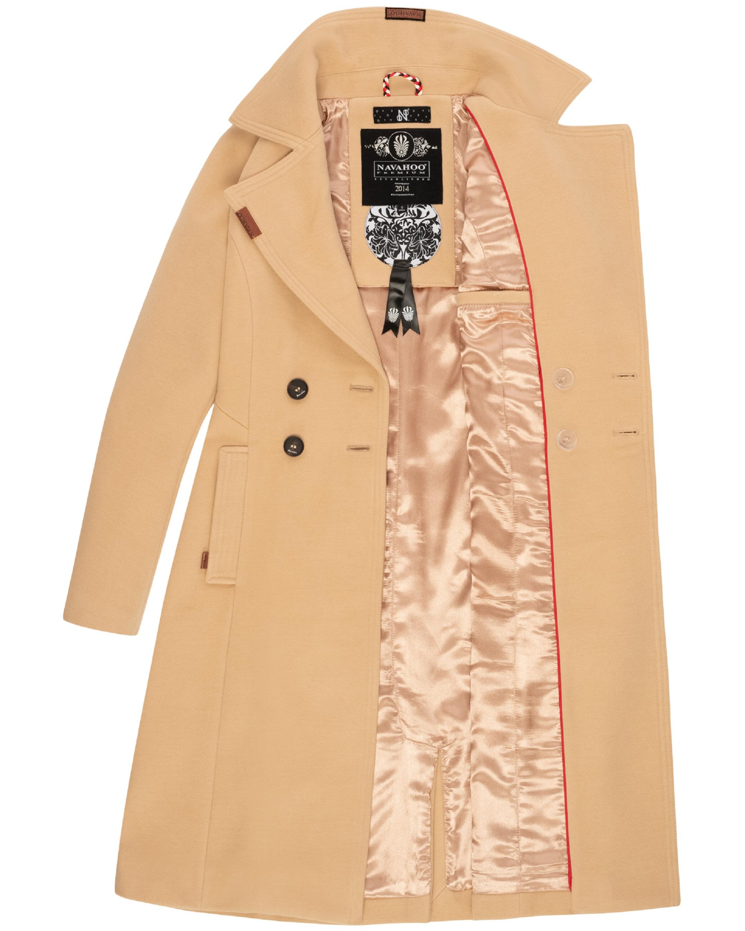 NAVAHOO Mantel 'Wooly' in Beige