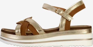 Sandalo di The Divine Factory in beige: frontale