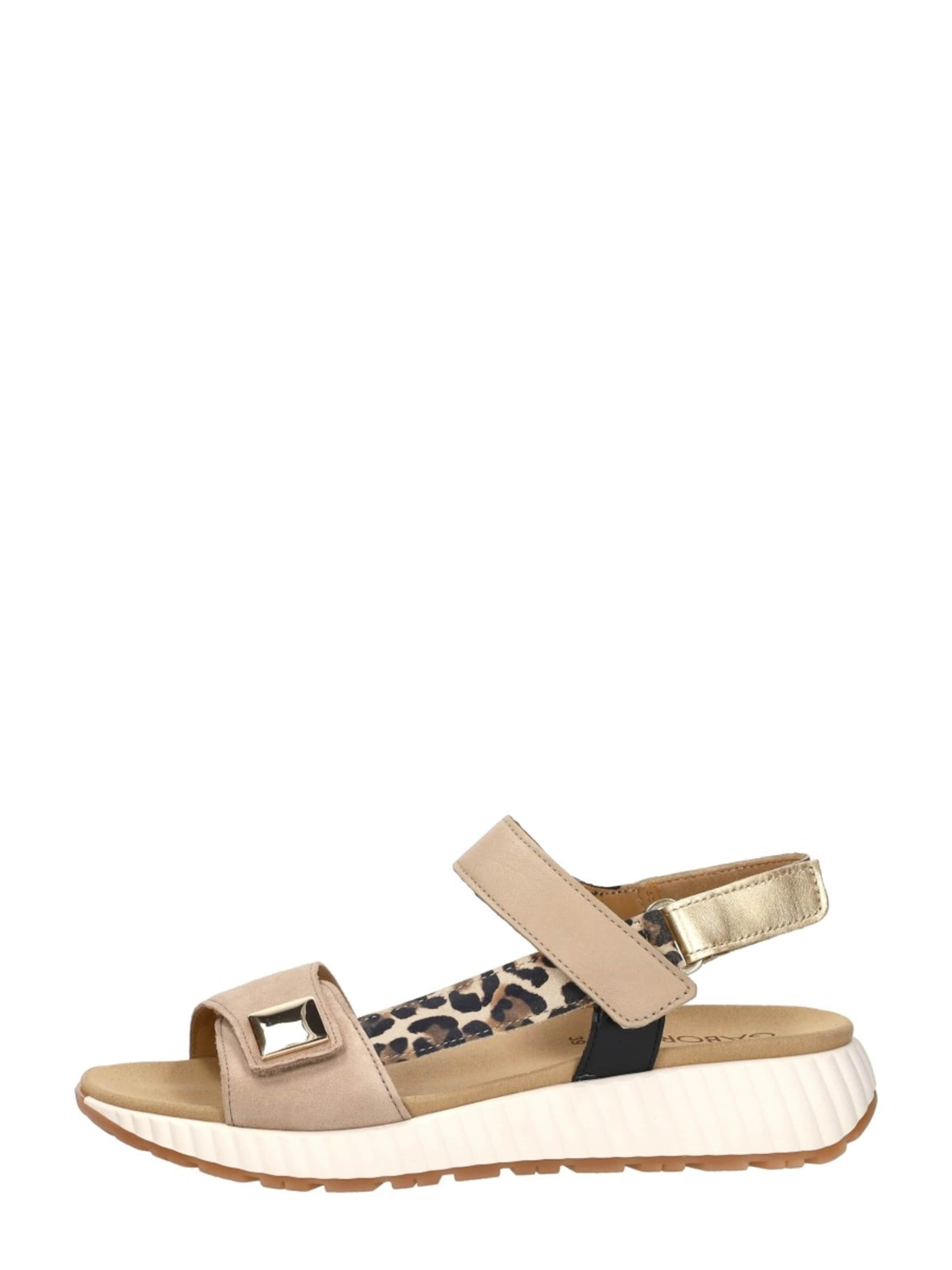 Sandales 'Sandalen Plat' GABOR en beige : devant