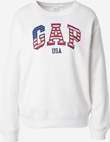 GAPSweater majica 'HERITAGE' - bijela boja: prednji dio