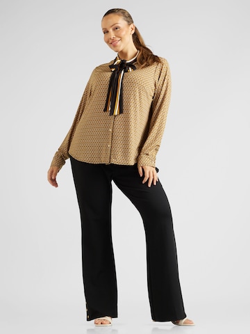 Michael Kors Plus Blouse 'LATTICE' in Brown