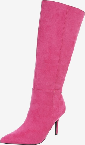 Ital-Design Boots in Pink: front