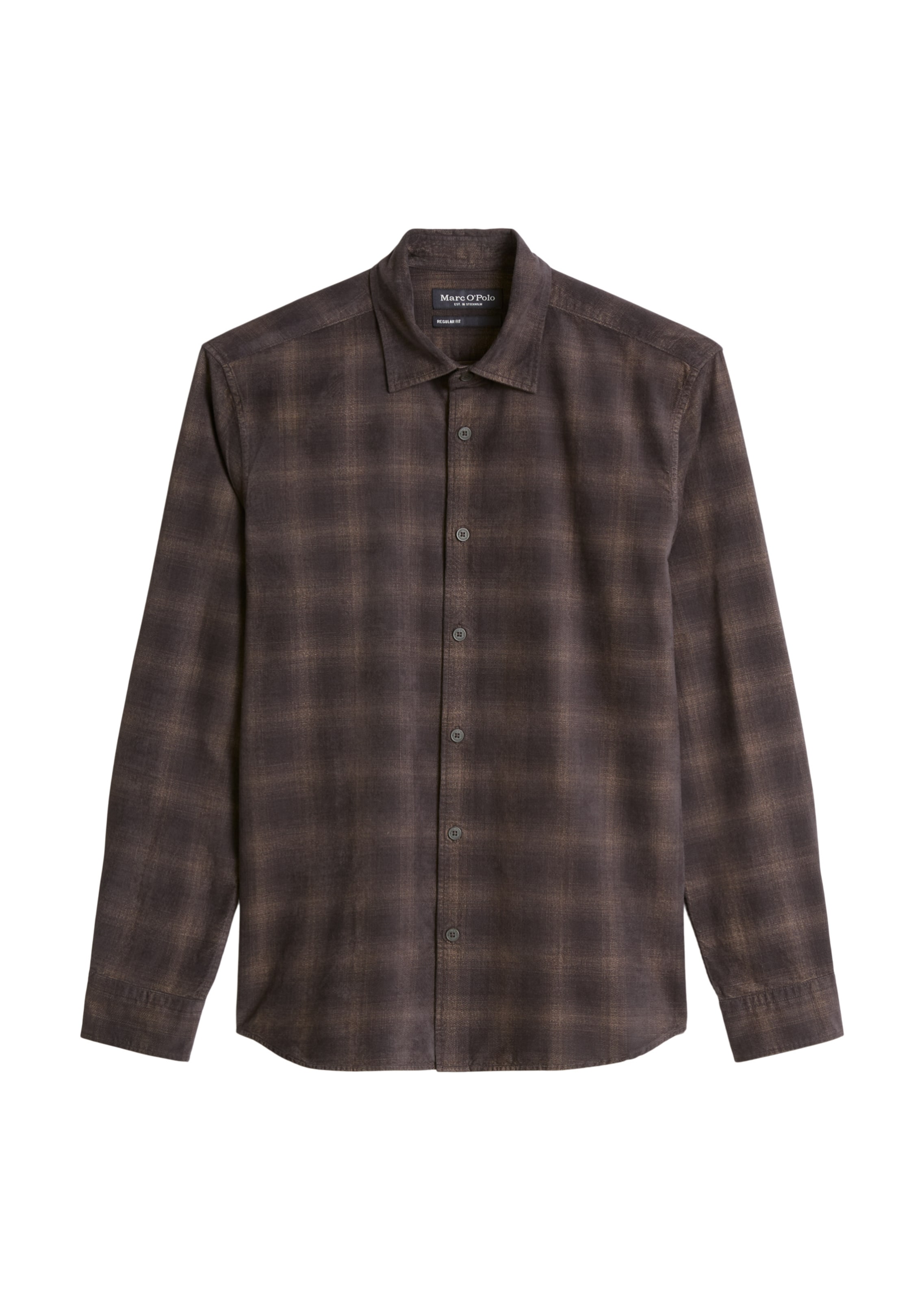 Marc O'Polo Regular Fit Hemd in Braun: Vorderseite