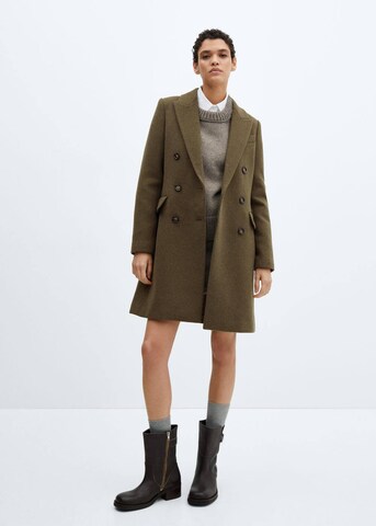 MANGO Between-Seasons Coat 'Dali' in Green