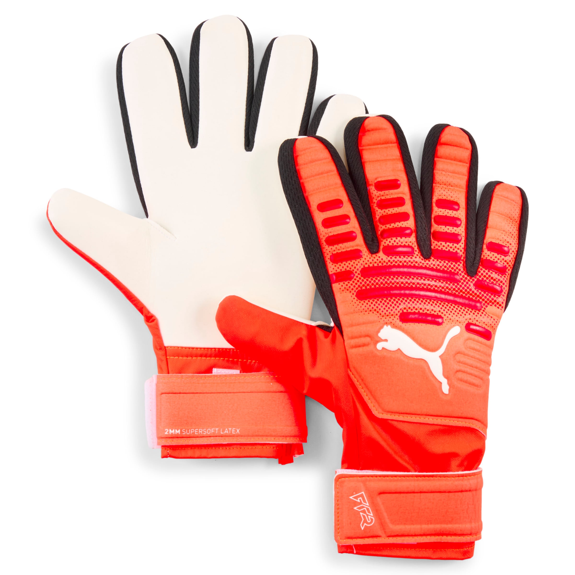 PUMA Athletic Gloves in Orange: front