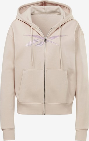 Reebok Sportsweatjacke 'Doorbuster ' in Beige: predná strana