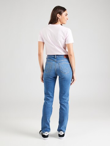 mėlyna WRANGLER Prigludęs Džinsai