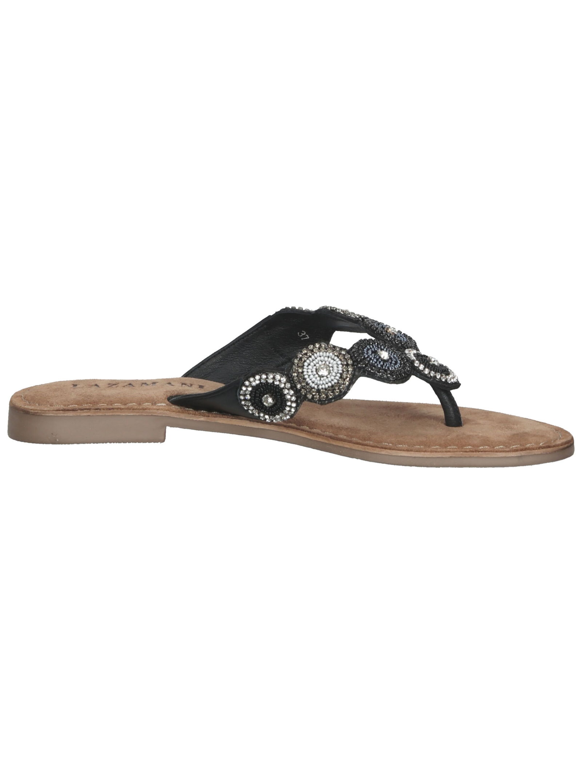 Tongs LAZAMANI en noir