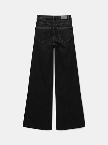 Pull&Bear Wide Leg Jeans in Schwarz