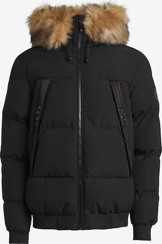 Zavetti Canada NAVAX HOODED BOMBER JACKET ' ' in Schwarz: Vorderseite