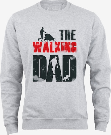 Sweat-shirt 'Walking Dad ' Cotton Prime en gris : devant