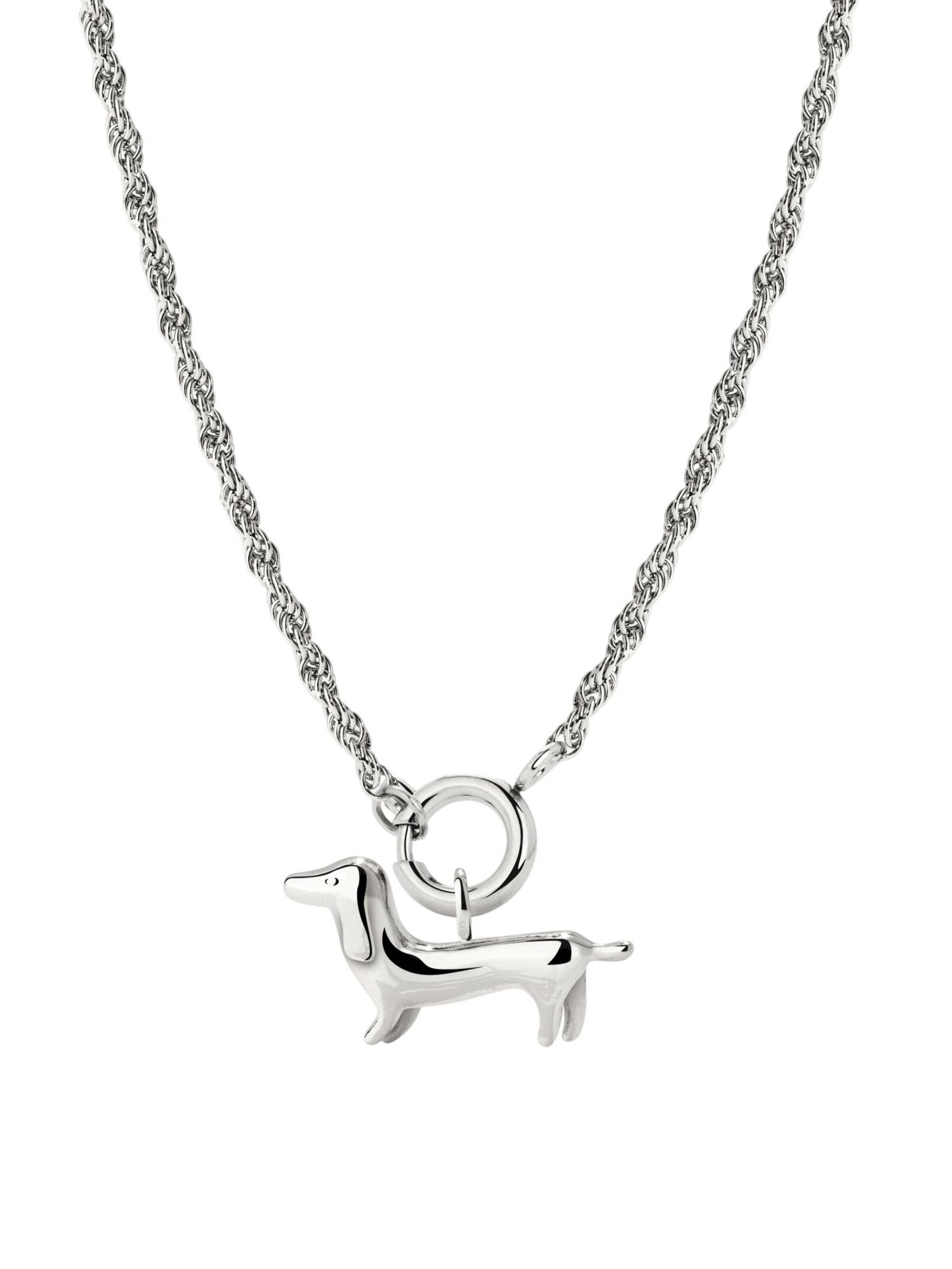 Luamaya Necklace 'Shorty Rope Chain Necklace Set' in Silver: front