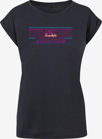 ABSOLUTE CULT T-Shirt 'Stranger Things' in Blau: Vorderseite