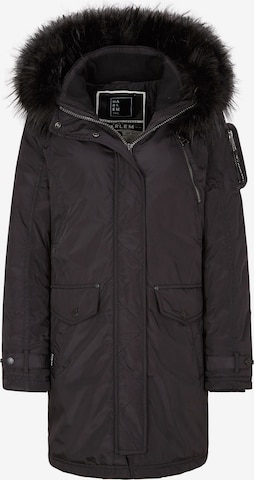 Harlem Soul Winter Parka 'Ka-Te' in Black: front