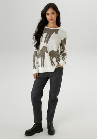 Aniston SELECTED Pullover in Grau