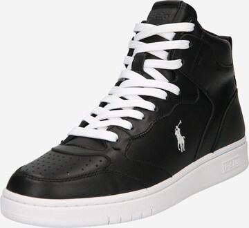 Sneaker înalt de la Polo Ralph Lauren pe negru: față