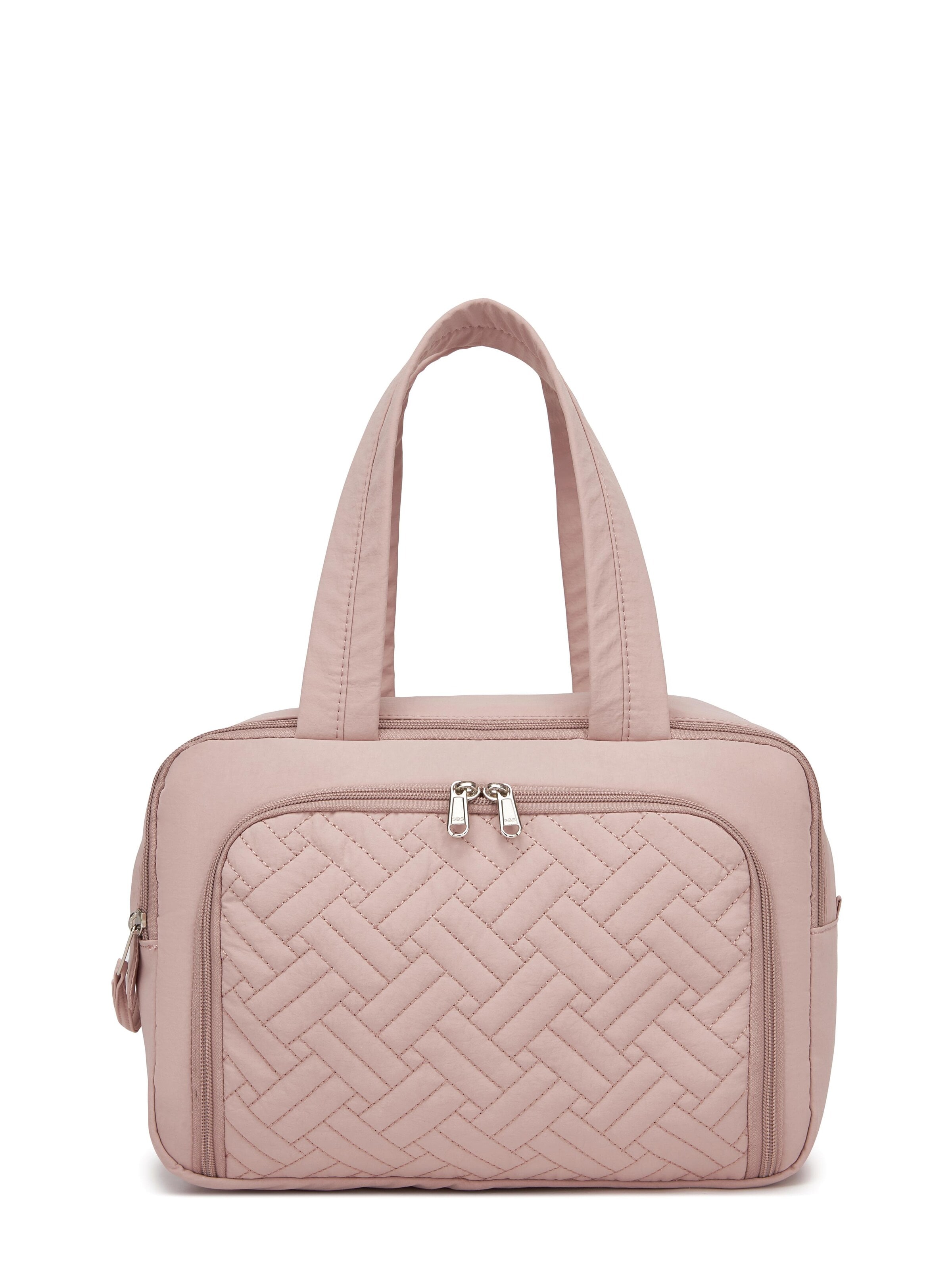 Kono Travel Bag 'Kono Kulturtasche 74x45cm | wasserabweisendes Polyester | Reise-Organizer für Kosmetik & Zubehör' in Beige: front