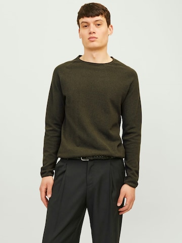 JACK & JONES Trui 'HILL' in Groen: voorkant