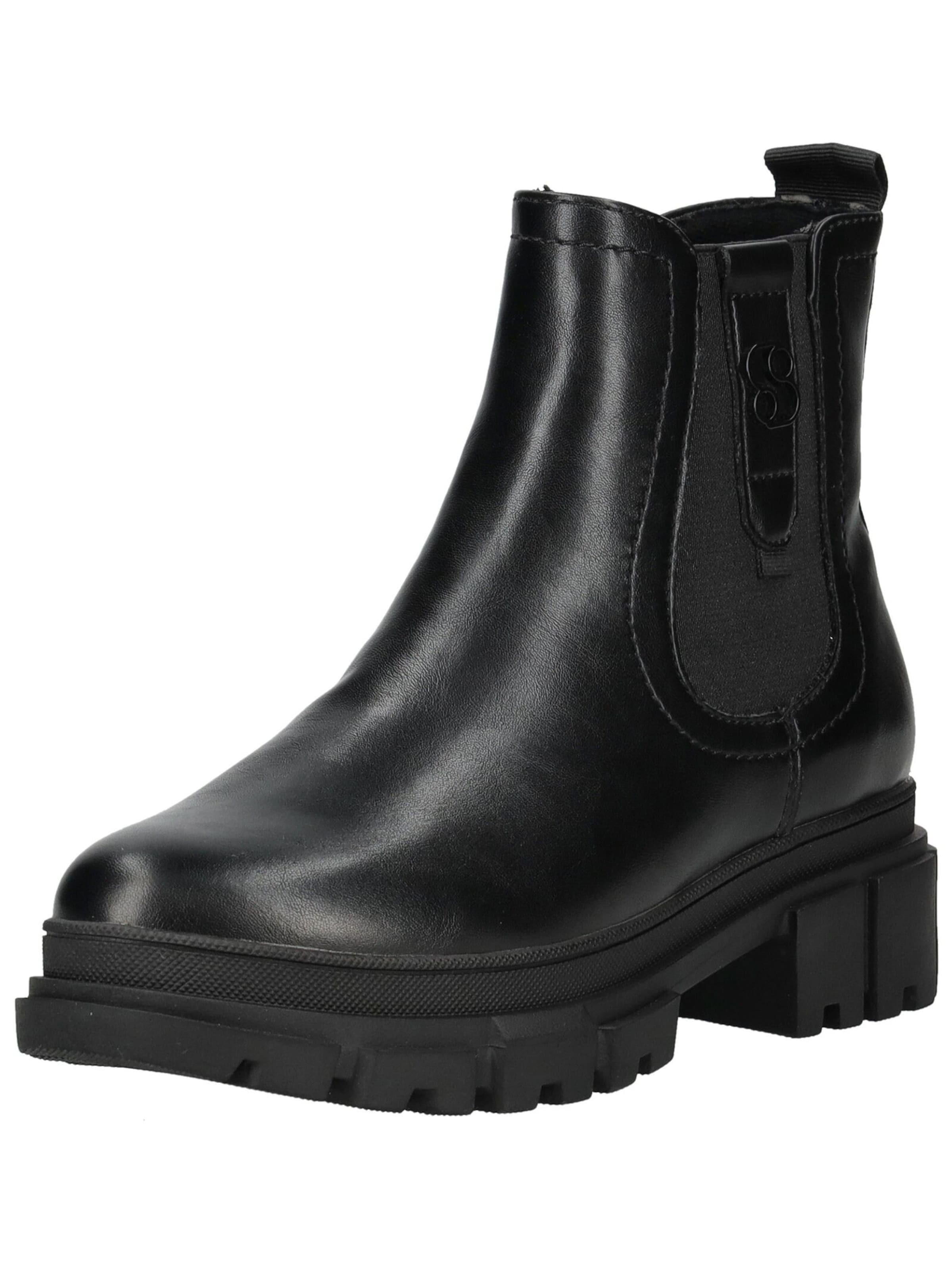 Stivaletto di s.Oliver in nero: frontale