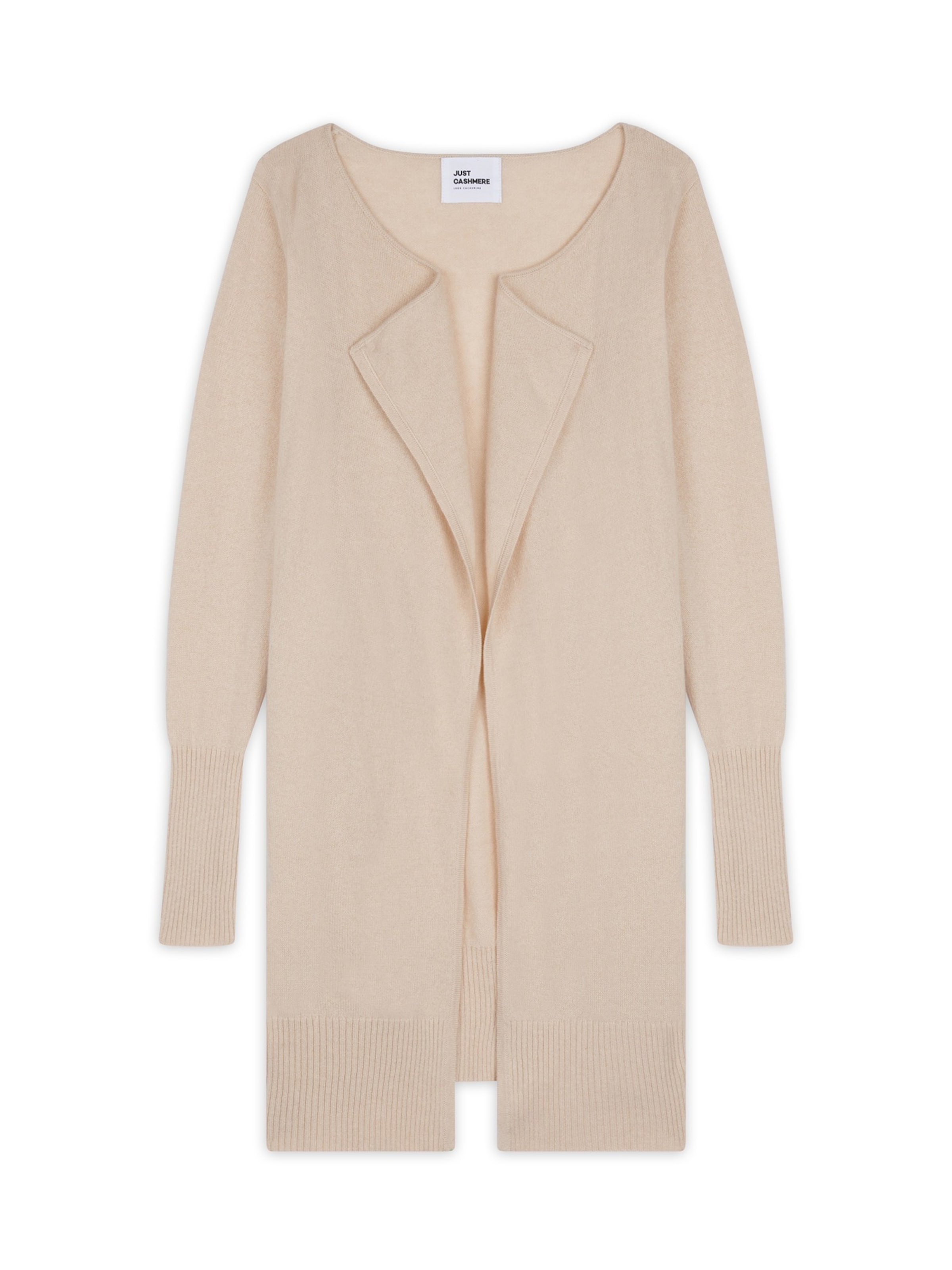 JUST CASHMERE Kofta 'Brooke' i beige: framsida