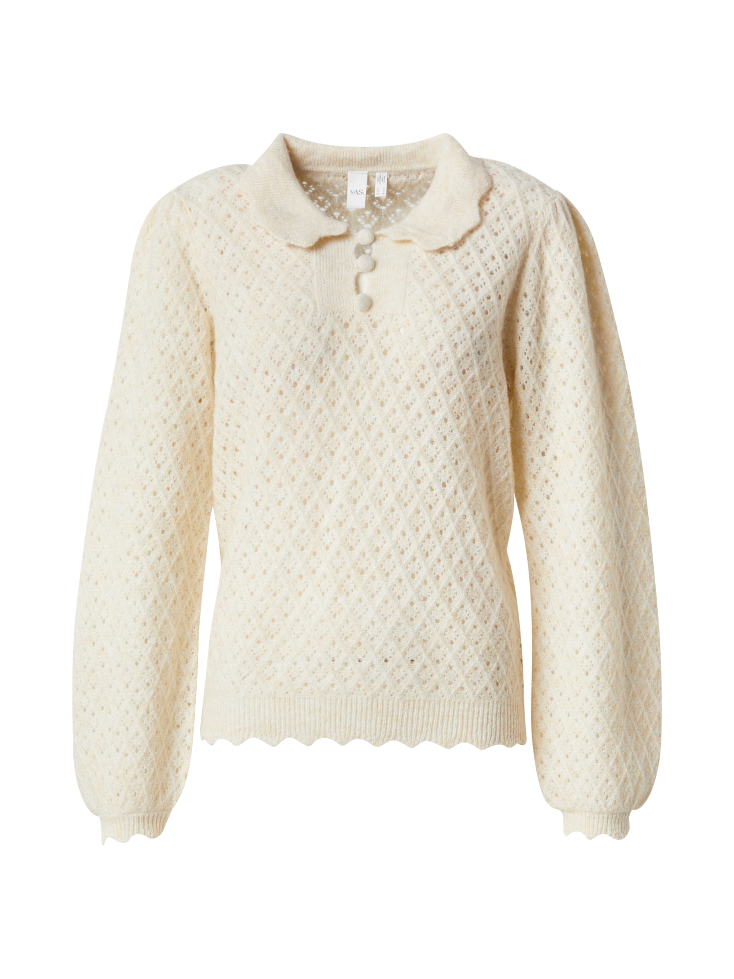 YAS Sweter 'YASBICALA' w kolorze beżowy: przód