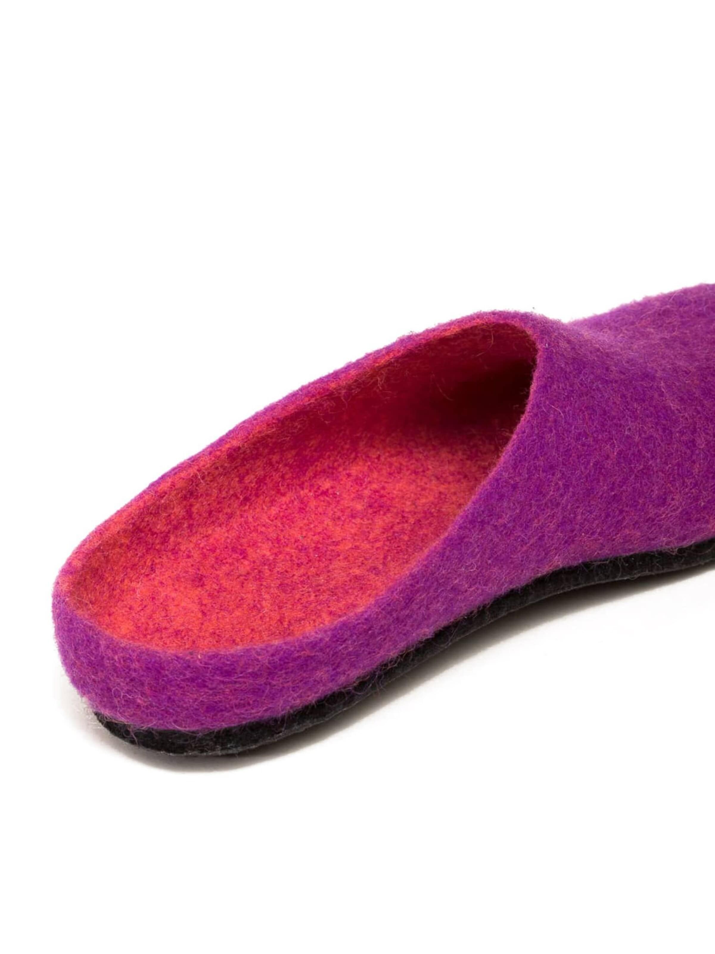 MagicFelt Slippers 'Filzpantoffel Magicfelt 709' in Purple