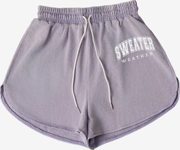 Loosefit Pantalon GORHEY en violet : devant