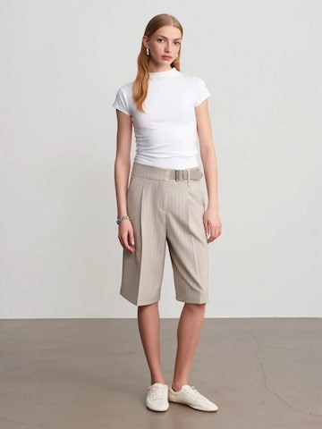 Wide leg Pantaloni di Dilvin in beige: frontale