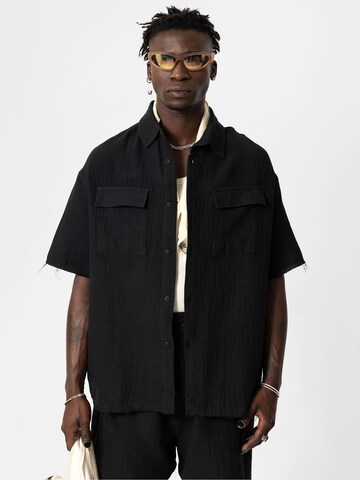 Comfort fit Camicia 'North Richland Hills' di VAMOS CLO in nero: frontale