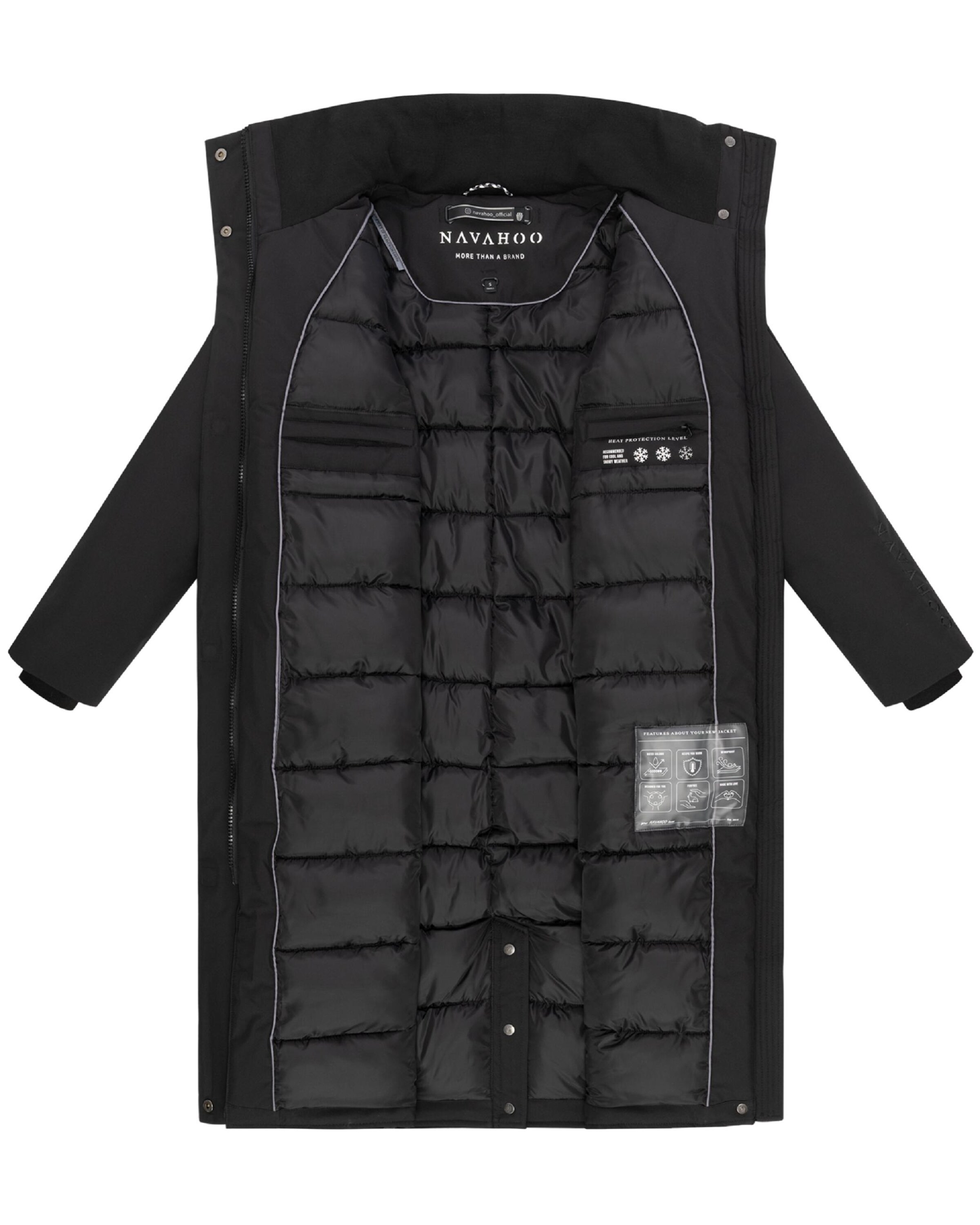 Cappotto invernale 'Traumblüte 14' di NAVAHOO in nero