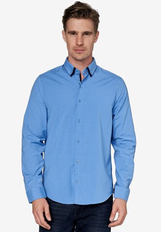 Rusty Neal Slim Fit Hemd in Blau: predná strana