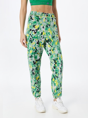 ADIDAS BY STELLA MCCARTNEY - Tapered Pantalón deportivo 'Floral Printed ' en blanco: frente