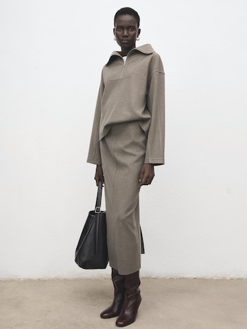 MANGO Sweatshirt 'CHILE' in Brown: front