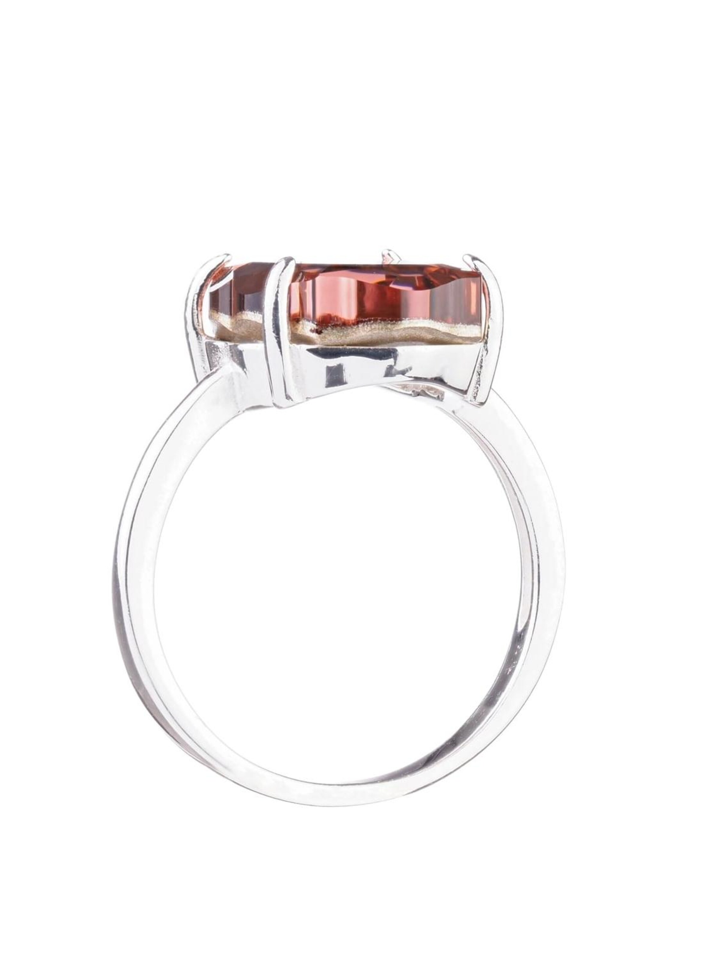 THE GEM STORIES JEWELRY - Anillo 'Blush Rose Baroque Ring – Rhodium' en rosa