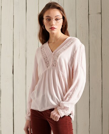 Superdry Bluse 'Jenny' in Pink