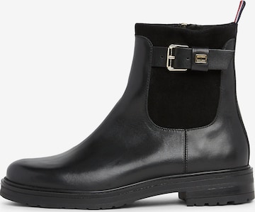 TOMMY HILFIGER Ankle Boots in Black: front