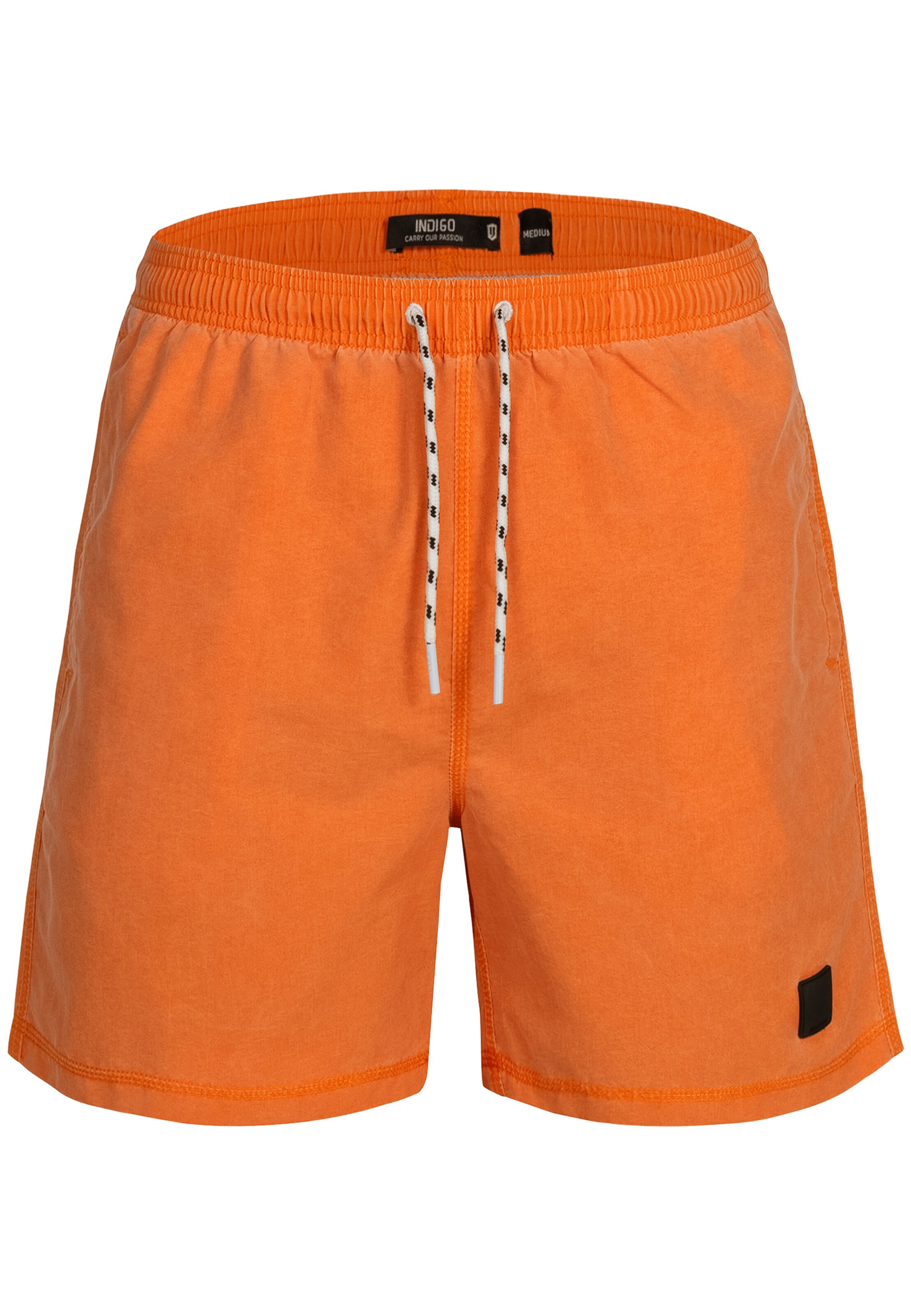 INDICODE JEANS Board Shorts 'Ace' in Orange: front