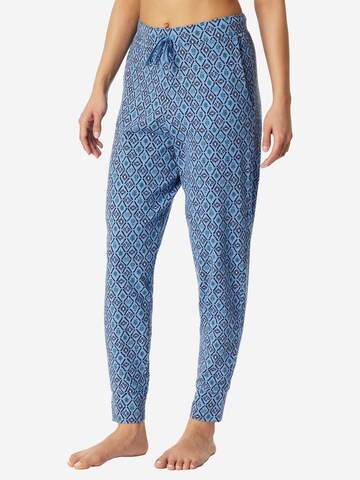 SCHIESSER Pajama Pants 'Mix & Relax' in Blue: front