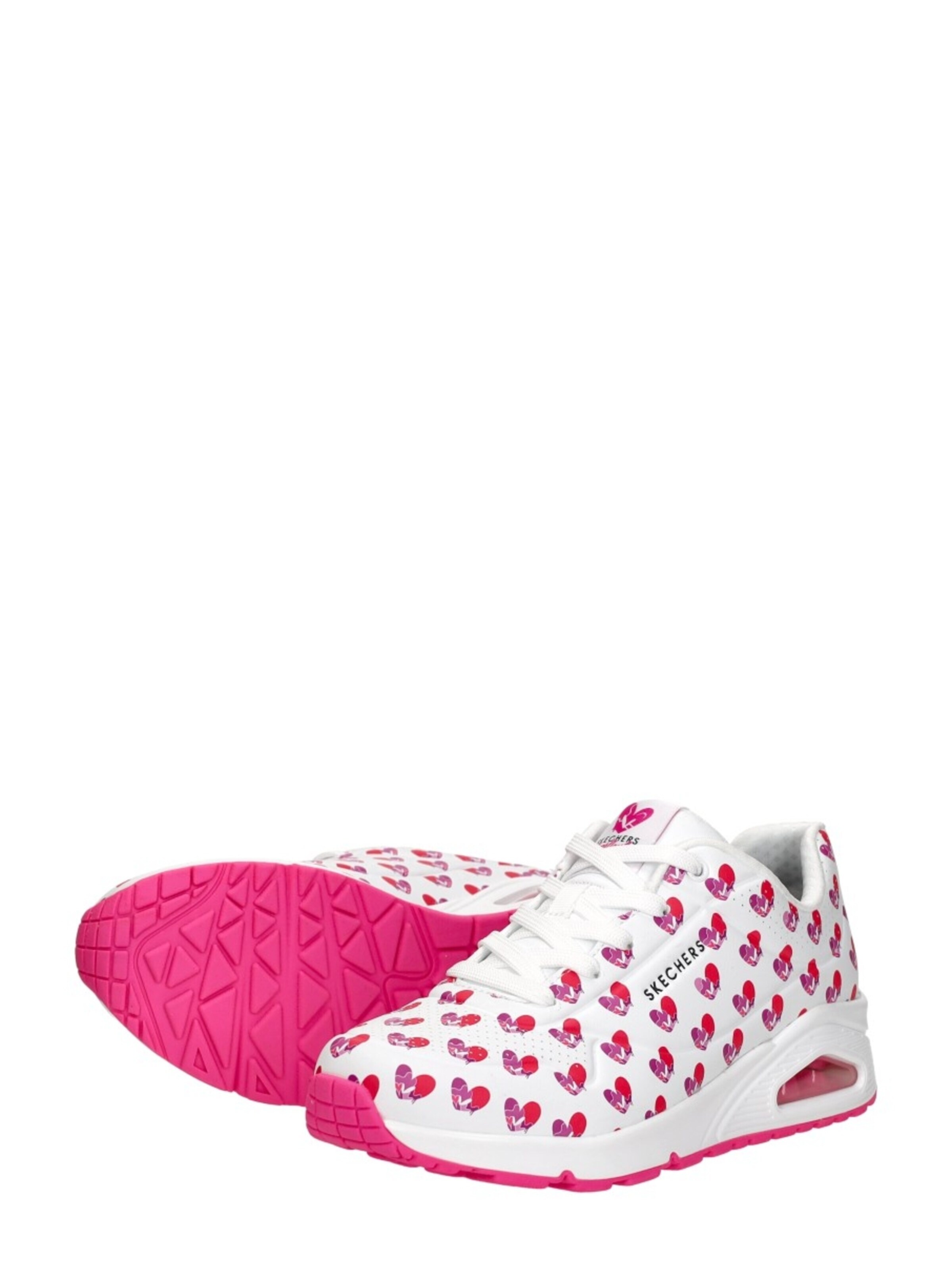 Baskets basses 'Uno - Live Colorfully' SKECHERS en blanc
