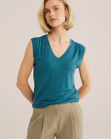 WE Fashion Топ в синьо: отпред