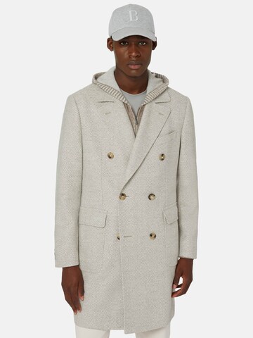 Boggi Milano Between-Seasons Coat in Beige: front