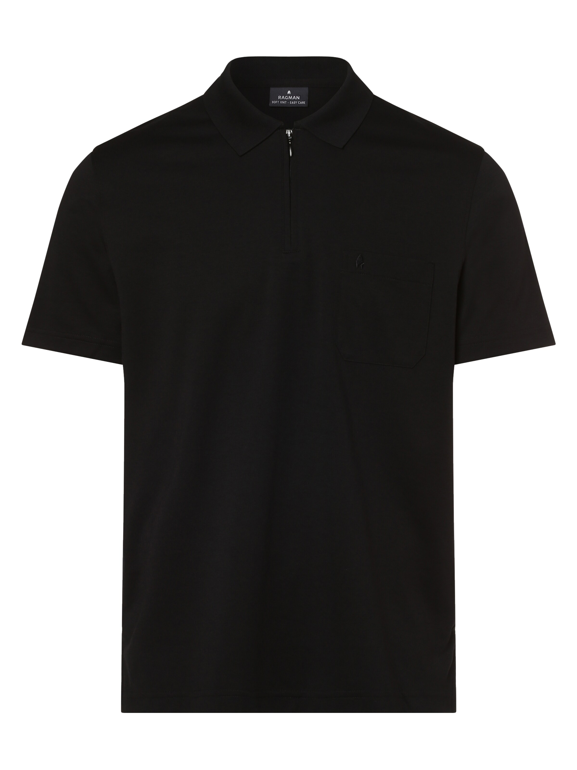 Ragman Shirt in Zwart: voorkant