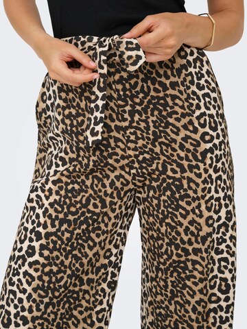 ONLY Wide leg Trousers 'ONLNova' in Brown