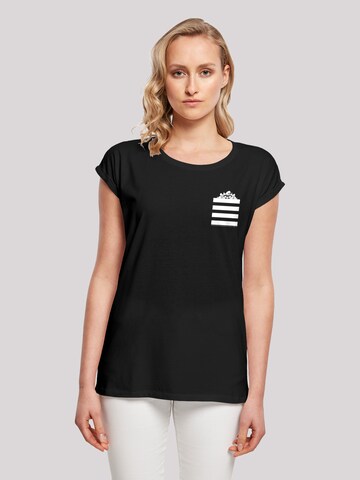 T-shirt 'Looney Tunes Taz Stripes' F4NT4STIC en noir : devant