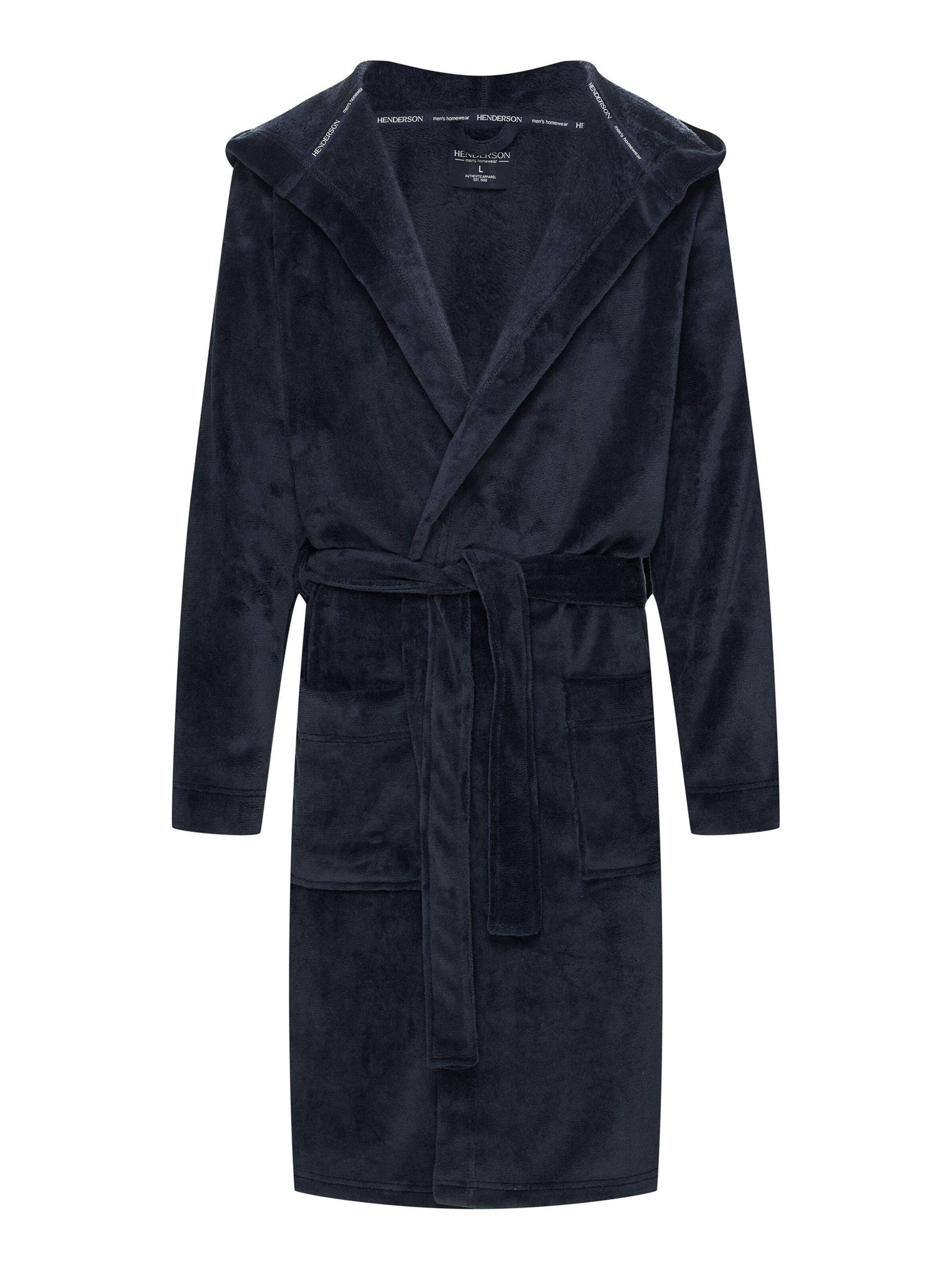 Henderson Bathrobe short 'Naps' in Blue: front