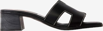 Oh my Sandals Sandały 'Leder-Sandalen mit Absatz' w kolorze czarny: przód