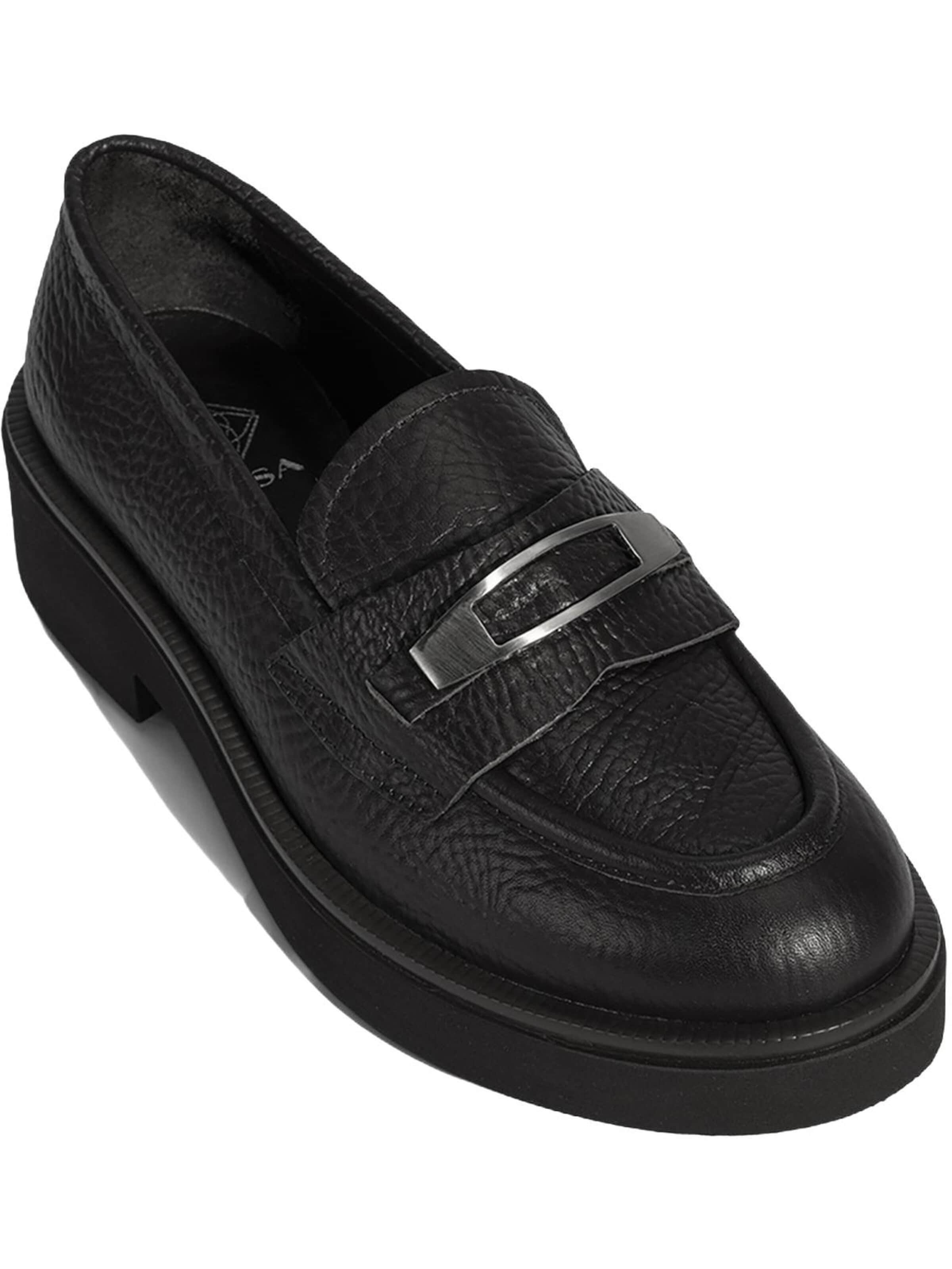 Desa - Mocasines en negro: frente